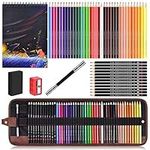 BROTOU 53 Packs Sketching Pencil Set, Art Supplies with Colored Pencils Sketchbook Eraser Sharpener Pencil