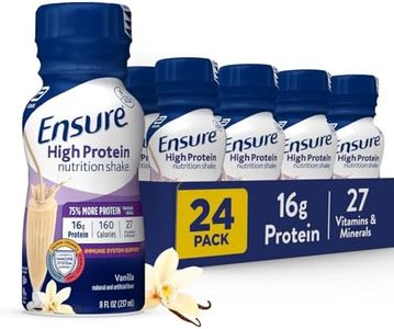 Ensure High Protein Nutritional Shake With Fiber, 16g Protein, Meal Replacement Shakes, With Nutrients to Support Immune System Health, Vanilla w/ Fiber, 8 fl oz, (Pack of 24)