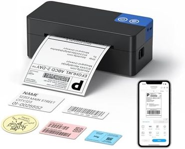 ETIKEZ Bluetooth Thermal Shipping Label Printer, 4x6 Portable Thermal Printer, Compatible with iPhone, Android, Windows and Mac, Works with USPS, UPS, Amazon, Shopify, Etsy (Black)