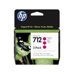 HP 712 Magenta 29-ml 3-Pack Genuine Ink Cartridges (3ED78A) for DesignJet T650, T630, T230, T210 & Studio Plotter Printers