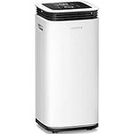 Waykar 5,000 Sq. Ft. Home Dehumidifier with Drain Hose for Basements, Large & Medium Sized Rooms, and Bathrooms with Intelligent Touch Control and 4 Air Outlets, 24 Hr Timer, and 1.19 Gal Water Tank