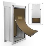 FUELIO XL Dog Door for Wall - Aluminum Doggy Door for Wall Mounting - Double Flap for Ruff Weather, Extra Large Size for Giant Breed- Pet Safe Design