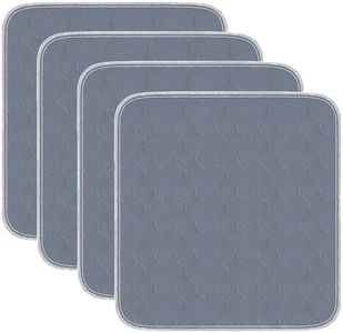 HUNAIGEE Waterproof Chair Pads for Incontinence Absorbent Seat Protector Pads Chuck Pads Washable Reusable Incontinence Bed Pads for Adults Elderly Kids Pets 21"X22"(4Pack) Gray