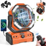 Odoland 40000mAh Camping Fan with L