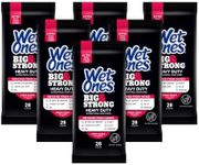 Wet Ones Big & Strong Antibacterial Hand Wipes, Fresh Scent Hand Sanitizer Wipes I Heavy Duty Wipes, 28ct. (6 pack)