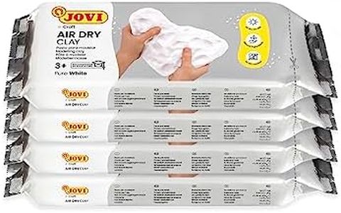 Jovi - Air Dry, Premium Modeling Clay Kit, Set of 4 Units, 2.2lb Each, No Oven Needed, White Color, Perfect for Arts and Crafts Projects (P86/4)