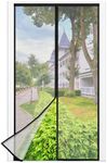 Magnetic Fly Screen Balcony Door, 90 x 230 cm, Stronger Magnets, Fly Screen Door, 3.8 cm Wide Velcro Tape, Fly Screen Doors, No Drilling, Insect Protection Balcony Door, for Balcony Door/Patio Door,