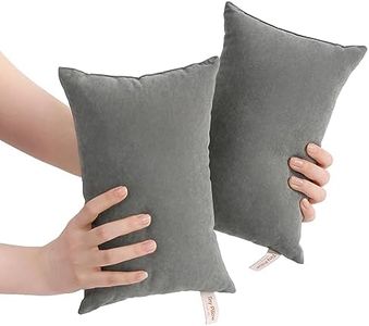 BEDSUM 2 Pack Tiny Pillows, 11"x7" Microfiber Mini Pillows for Travel, Pets, Soft and Machine Washable Small Pillows for Neck, Wrist, and Knee Comfort, Dark Grey