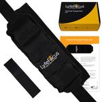 LyfeFocus Premium Multi-Use Reusable Hot & Cold Gel Ice Pack for Shoulder, Leg & Back Pain Relief: Microwaveable & Freezable Wrap, Heat/Ice for Injuries (Black, 45cm*15cm + Strap)