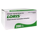 Loris Antiseptic 70% Isopropyl Alcohol (1 Pack | 200 Pads)