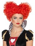 Smiffys Heart Wig, Red , Fairytale, Wings and Wands Fancy Fancy Dress, The Queen Dress Up Wigs