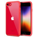 Spigen Ultra Hybrid Back Cover Case Compatible with iPhone SE(2022/2020)/8/7 (TPU + Poly Carbonate | Red)