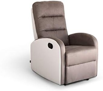 Astan Hogar Sillón Relax con Reclinación Manual, Tapizado en PU Anti-Cuarteo y Microfibra, Modelo Ludwig AH-AR30400BA