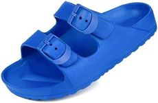 Pisumg Kids Slides Sandals Double Buckle Adjustable Boys Girls