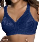 Playtex Women's 18 Hour Comfort Strap Wire Free Bra, Sailor Blue, 42DD