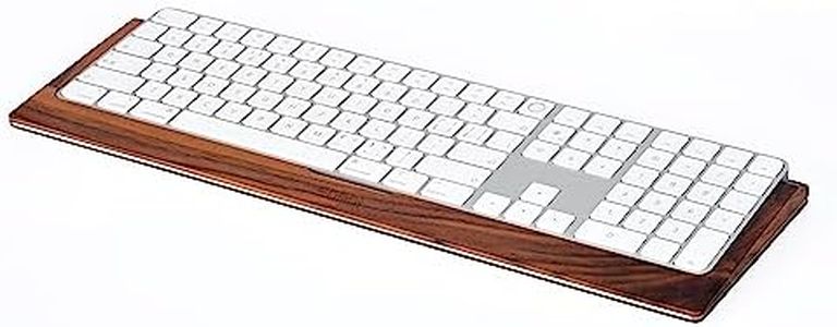 SAMDI Wooden Keyboard Tray, Apple iMac Stand Base, Stainless Steel/Wooden Keyboard Stand for Magic Keyboard Mounting Platform - (Black Walnut)