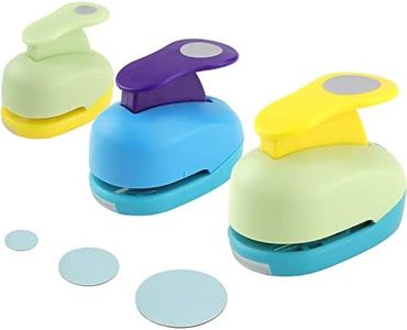 Rayong 3 Pcs Perforatrice Rond,Perforatrice,Perforeuses à Papier,Mini Perforatrice,Perforatrice scrapbooking Pour DIY Scrapbooking Déco(8mm,15mm,25mm)