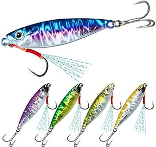 TRUSCEND Valuable Fishing Spoon of Captain's Favorite, Shiny Saltwater Jigs Perfect for Predators, Great-Action Micro Jigs to Catching More Fish, Durable and Well-Made Freshwater Bass Fishing Lures