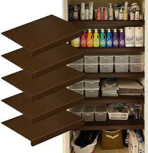 Walnut 16x46 in 5-Pack wire rack cover capable of holding 120+ lbs, for homeowners in pantry