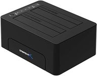 SABRENT USB 3.1 to SATA Dual Bay Hard Drive Docking Station for 2.5 or 3.5in HDD, SSD. Hard Drive Duplicator/Cloner Function [Includes Both Type C and Type A Cables, Supports 20TB+ Drives] (DS-UTC2)