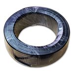 100FT 22 AWG Gauge Wire/Cable RVV 4 Conductor Bare Copper for Video Intercom Cable/Video Door Phone Wire/Alarm Security Burglar Cable Wire,Extension Cord/Lines,Black Outer Jacket