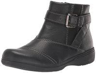 Clarks Women's Carleigh Dalia Ankle Boot, Black Leather, 10