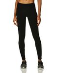 Jockey Women's Cotton Stretch Basic Ankle Legging with Side Pocket, Deep Black, Large