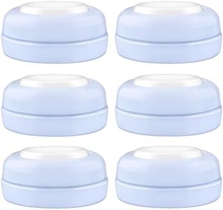 Maymom Screw Lids Aka Travel Caps with Rewritable Sealing Disc Compatible with Avent, Maymom Wide Mouth Bottles; Cap Replace Avent Natural Bottle Sealing Ring and Sealing Disc, 6pcs. (Blue)