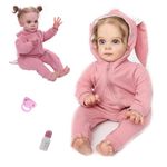 HUYRP Reborn Doll 24 Inch - 60cm Newborn Baby Girl Dolls Vinyl Baby Doll Cotton Body Reborn Baby Dolls Looks Like a Real Doll Newborn Baby Doll Brithday Gift