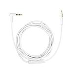 kwmobile Headphone Cable for Beats Studio 3 / Solo 3 / Solo2 / Studio 2 / Studio 1 / Mixr - 140cm Replacement Cord with Microphone + Volume Control - White