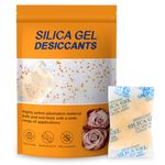 Silica Gel Packets, Premium Desiccant Packs for Storage, Silica Packets for Moisture Control, Reusable Silica Packets for Moisture absorbers for Closet with Color Indicating (20, 50 Gram)