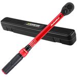 ATsafepro 1/2-Inch Drive Click Torque Wrench,10-170FT.LB/13.6-230.5N/M Dual-Direction Torque Wrench 1/2 Drive,72-Tooth Dual Range Scales Torque Wrench Easy Use for Motorcycle,Car,etc