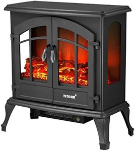 Maxkon 22-inch Portable Freestanding Electric Fireplace Stove,2 Heat Setting,1800W or 900W Heater Thermostat 3D Flame Effect