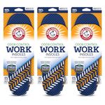 Arm & Hammer Work Insoles, Pair of Anti-Fatigue Arch Support Memory Foam Insoles for Men & Women, Dark Blue, 3 Count (Pack of 1)