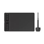 HUION Drawing Tablets Inspiroy 2 S with Scroll Wheel 6 Customized Keys Battery-Free Stylus,Works with Mac, PC & Moible, 6 * 4 inch Small - Black