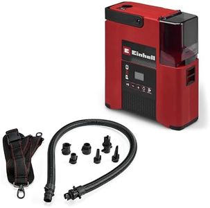 Einhell Akku-SUP-Pumpe SUPPERO 18/380 PXC (18 V, Inflation + Deflation, max. 1,38 bar / 20 PSI, max. 380 L/min, Auto-Stop, Tragegurt, inkl. 7 Adapter, ohne Akku)