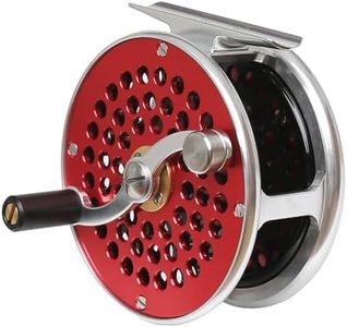 Vintage Classic Fly Fishing Reel,Right/Left Handle Position, Fly Reel (Red, 3/4 wt)