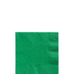 Amscan Big Party Pack 125 Count Beverage Napkins, Green (600013.03)