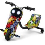 WESITO 3-Wheel Drifter with LED Lights and Bluetooth for Kids,15 km/h Top Speed, 3-Hour Charge, 75 kg Weight Capacity