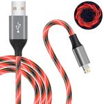Oliomp iPhone Charger Cable, (Apple MFi Certified) 6ft LED Light Up Lightning Cable USB Fast Charger Cord High Speed Data Sync Transfer Cord for iPhone 14/13/12/11/11Pro/Max/XS/XR/X/6/7/8 (Red)