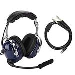 Ichiias General Aviation Headset Dual Plug Pilot Headphone 3.5mm Noise Cancelling Headset for Pilots