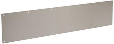 SCHLAGE 515010 Satin Stainless-Steel Commercial Kick Plate, 8" x 34", Gray