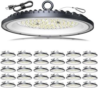 AIKVSXER High Bay Lights UFO Led Light 300W LED Shop Lights 6000K IP65 Commercial Bay Lighting Fixture 45000 LM Super UFO Bright, 5FT Cable Plug & Play for Gym Factory Warehouses 30 Pack