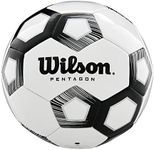 Wilson Pentagon Soccer Ball, White/Black, Size 5