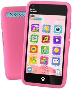 MOMILLA Kids Toys Smart Phone, Girls Toys with 3.97" Touchscreen Phone, Birthday Gift for Kids Age 3-12, Toddler Toys Learning Smartphone, 16 GB Storage Cell Phone with Front Camera (No Dual Camera)