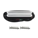 FLEOR Ceramic Hot Rail Single Coil Sized Humbucker Pickup Middle Pickup for ST Electric Guitar, White