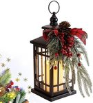 Christmas Decorations Outdoor Hanging Lanterns Holiday Decorative Lantern LED Candle Lantern Decorative Indoor & Outdoor, Christmas Decorations for Patio Front Porch Table Decor,Christmas Gifts