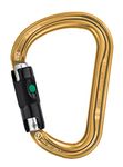 PETZL William Large-Capacity Lightweight Asymmetrical Aluminum Carabiner, Gold, Ball-Lock