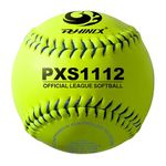 PHINIX 11 inch Practice Softball Official Size and Weight Professional Quality (One Dozen PXS1112)