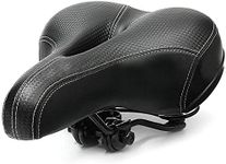 Bike Seat Comfort Saddle Dual Spring Designed with Memory Foam Breathable Soft Bicycle Cushion (Black)